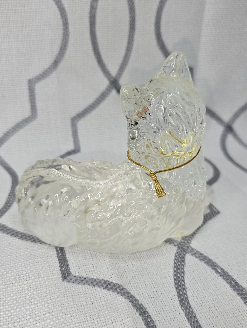 Bradford Exchange Smitten Kitten Cat  Crystal Figurine Sophisticats Read Below